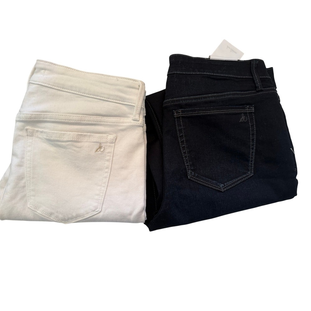 Lot of 2 Sam Edelman The Kitten Skinny Ankle Crop Jeans‎ 8/29 White Blue Denim